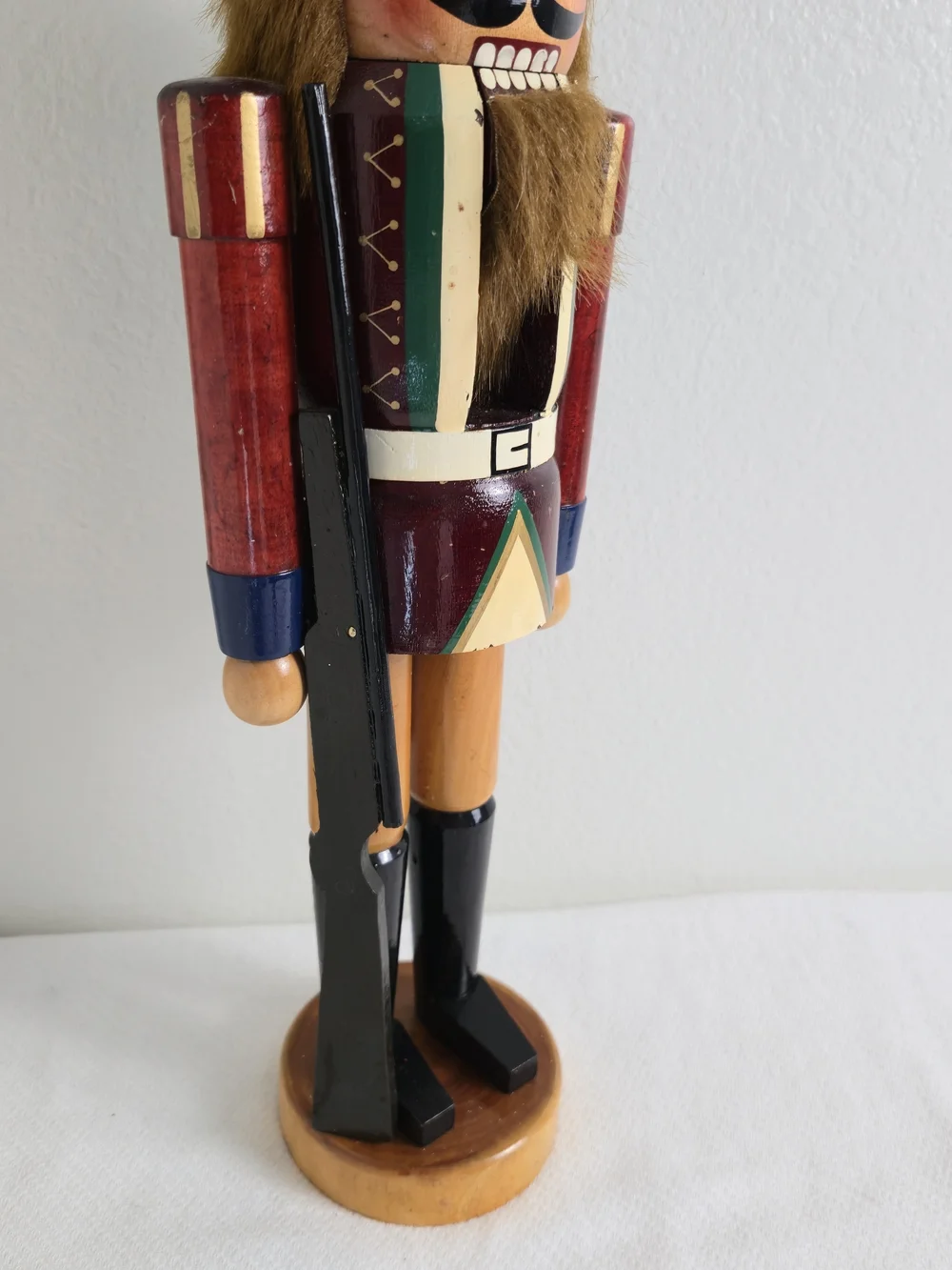 Vintage Wooden Soldier Nutcracker Guard Rifle Christmas Decor 20